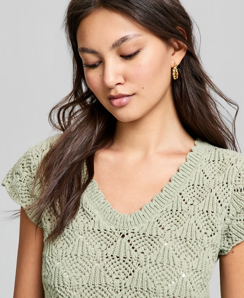 And Now This Women's Pointelle-Knit Tank Top, Macy's Exclusive