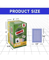 Gse Games & Sports Expert -Deck Nertz Card Game Set, Multi-colored Playing Cards for Poker, Blackjack, Rummy, Go Fish