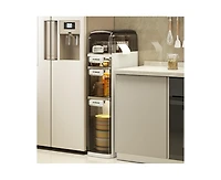 Homfan 4 Tier 30.7" h Bathroom Storage Cabinet, Slim Floor Cabinet for Living Room Bedroom