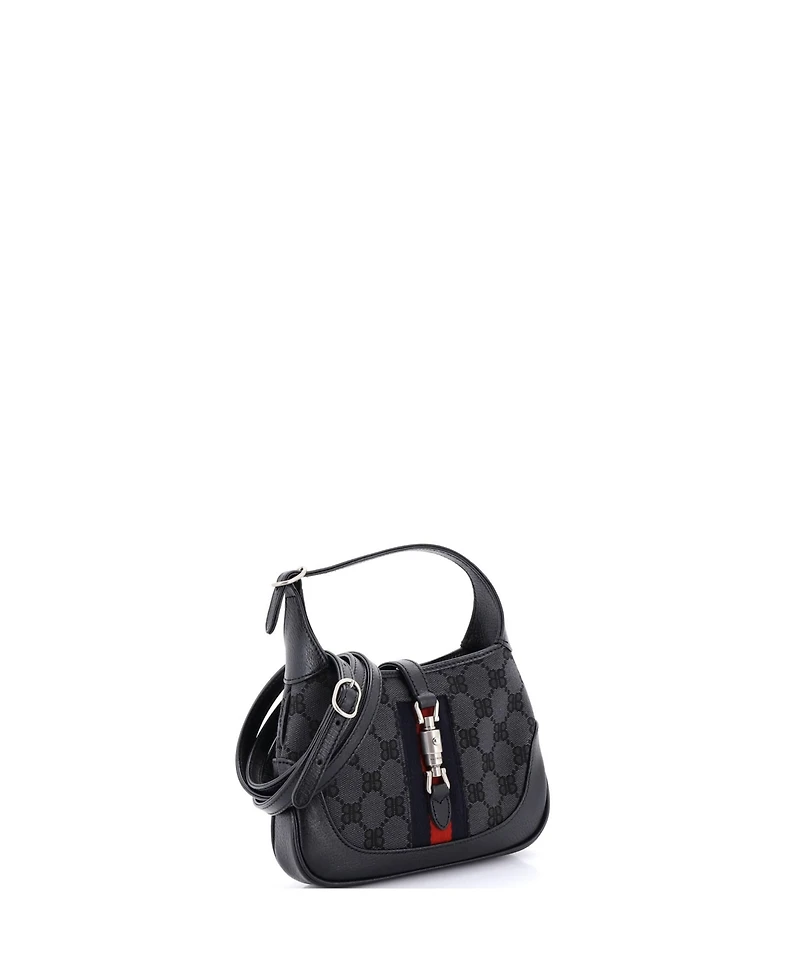 Pre-Owned Balenciaga Mini x Gucci The Hacker Project Jackie 1961 Hobo Bb Canvas