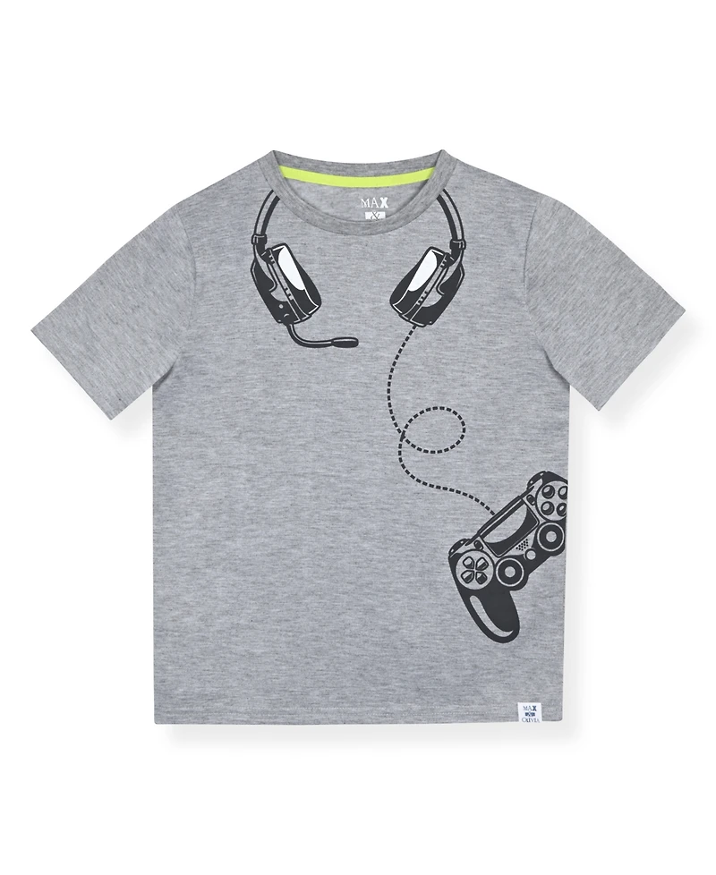 Max & Olivia Boys' 6-14 Gaming Top and Pants, 2-Piece Set