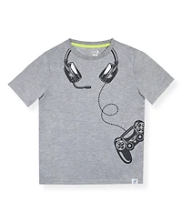 Max & Olivia Boys' 6-14 Gaming Top and Pants, 2-Piece Set