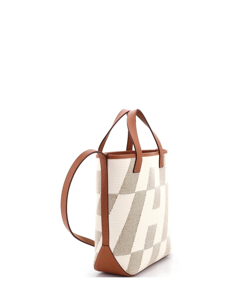 Pre-Owned HERMES Cabas H en Biais Tote Canvas with Leather