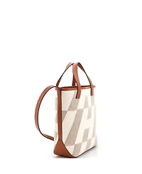 Pre-Owned HERMES Cabas H en Biais Tote Canvas with Leather