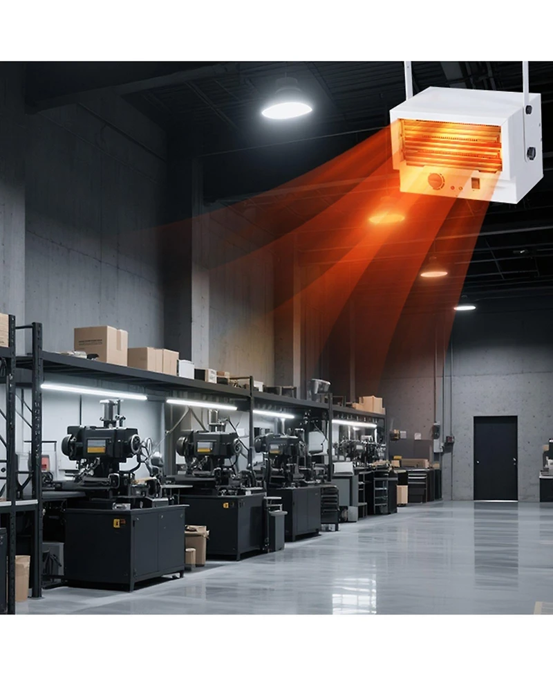 Sugift Electric Garage Heater 5000W Dual-Setting Low Noise Commercial Heater