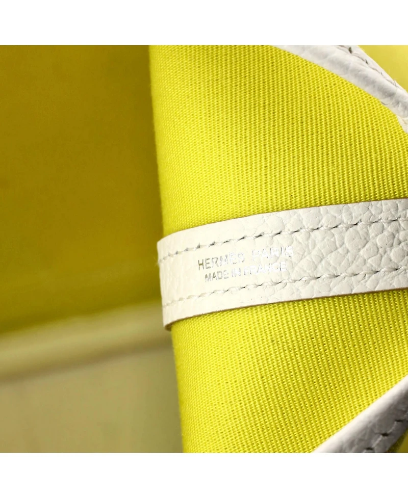 Pre-Owned HERMES 28 Garden File Tote Toile and Leather