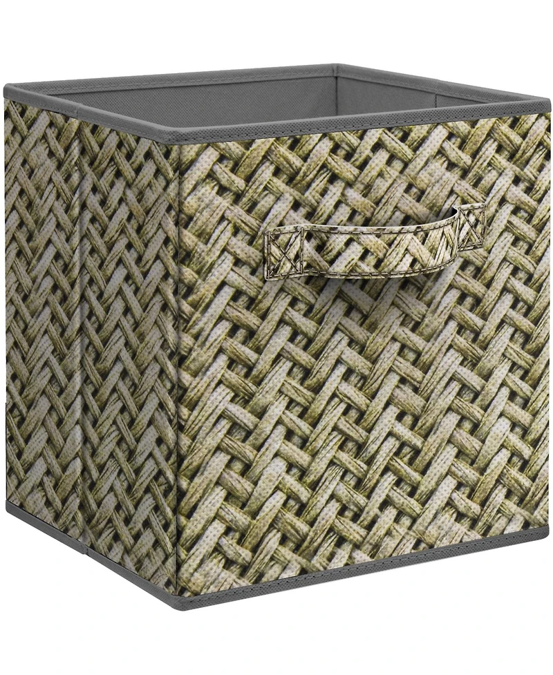 Sorbus 11 Inch 4 Pack Foldable Fabric Storage Cube Bins with Handle - for Organizing Home, Closet, Nursery, Playroom, and More