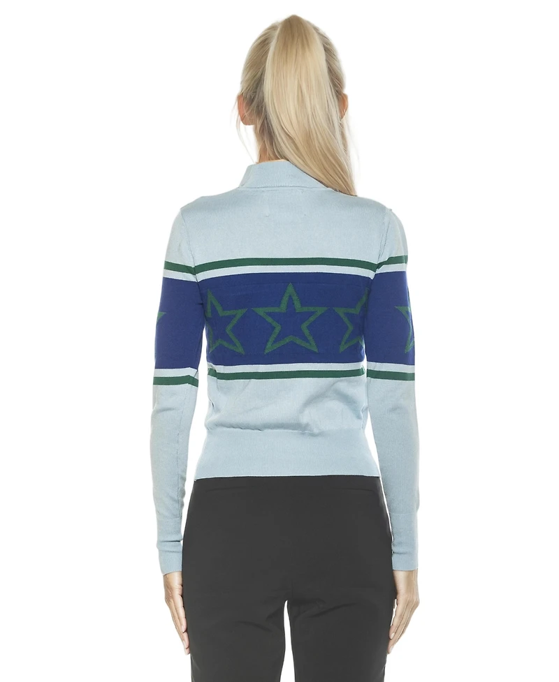 Alexia Admor Women's Lisa Star Mock Neck Sweater