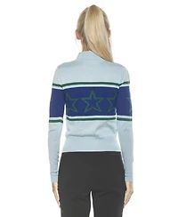 Alexia Admor Women's Lisa Star Mock Neck Sweater