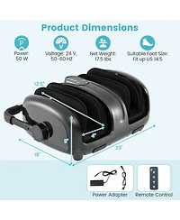 Sugift Foot and Calf Massager with Heat for Blood Circulation Pain Relief