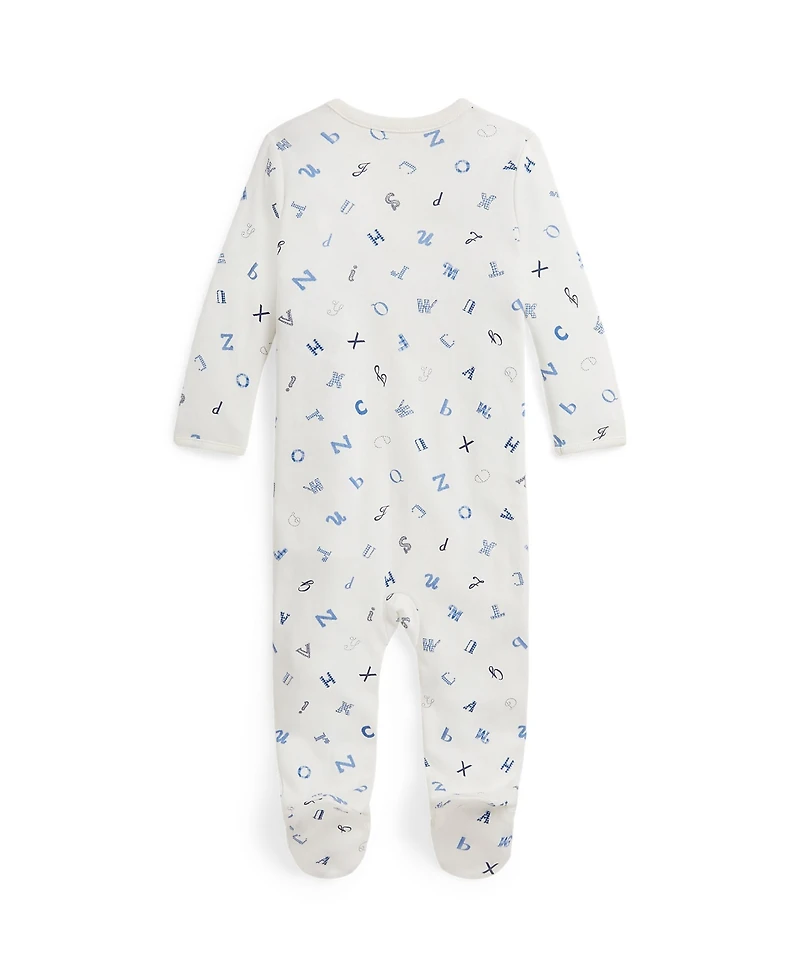 Polo Ralph Lauren Baby Boys' Alphabet-Print Cotton Footed Coverall