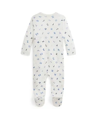 Polo Ralph Lauren Baby Boys' Alphabet-Print Cotton Footed Coverall