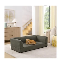 Zeus & Ruta Oversized Pet Sofa for Medium/Large Dogs, Dark Gray, 56.5"26"17"