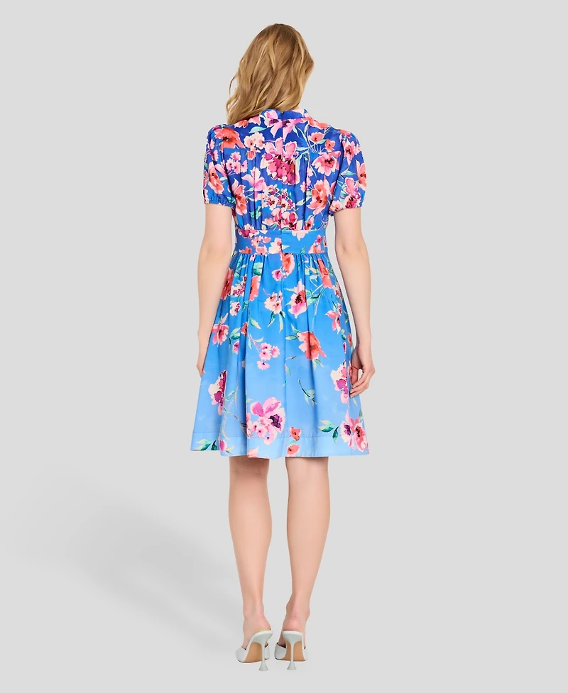 Tahari Asl Petite V-neck Short-Sleeve Dress