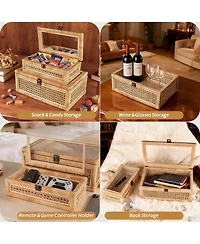 Yigii Natural Walnut Storage Box