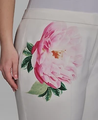 Karl Lagerfeld Paris Plus Placed Floral Wide Leg Pants