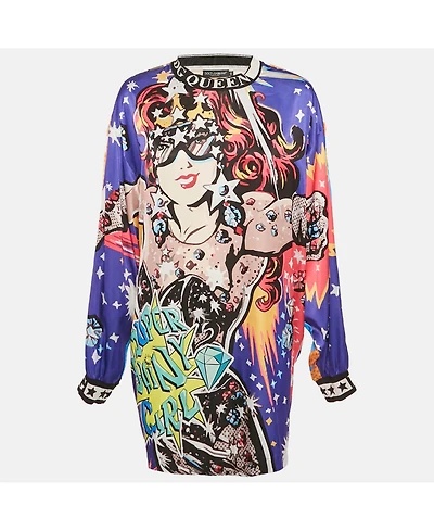 Pre-Owned Dolce & Gabbana Women's Multicolor Printed Satin Tunic