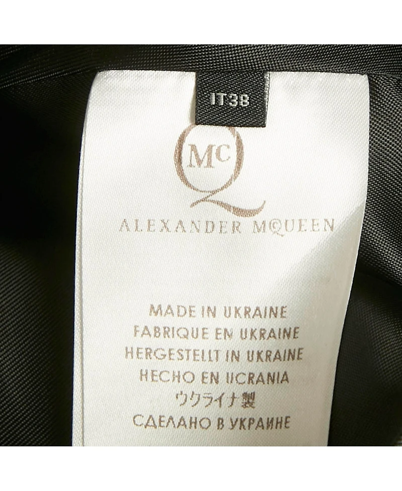 Pre-Owned Alexander Mcqueen Womens Multicolor Printed Cotton Blend Mini Dress