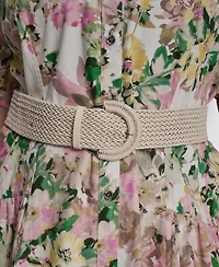 Dkny Plus Drop Waist Collared Shirtdress