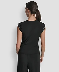 Dkny Women's Stud-Detail Sleeveless Top