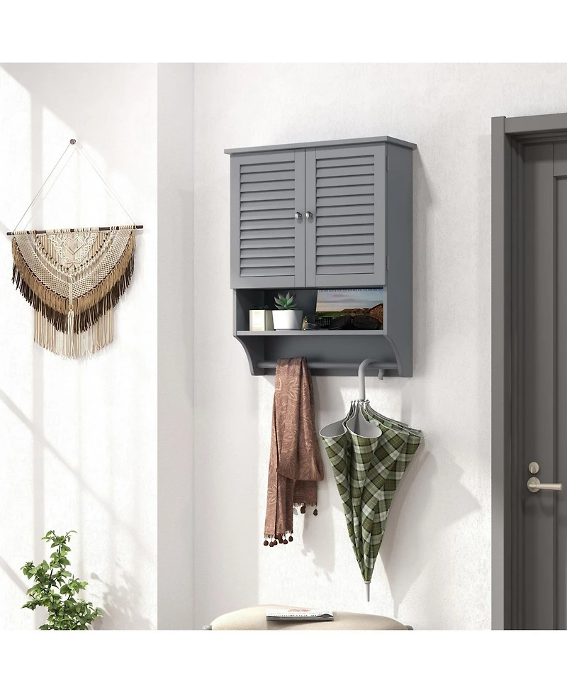 sumyeg 2-Door Wall Mounted Bathroom Medicine Cabinet with Towel Bar