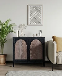 Sango 29.33" Wood Arch 2-Door Cabinet