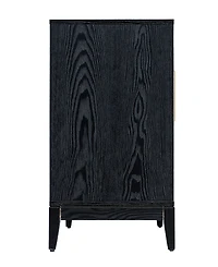 Sango 29.33" Wood Shagreen 2-Door Cabinet