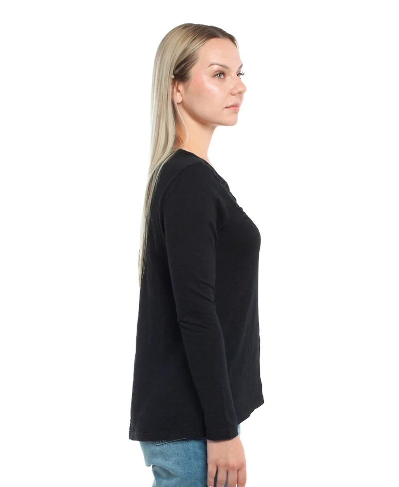 Wilt Clothing Women's Wide Neck Long Sleeve Tee