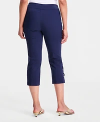 Jm Collection Women's Side Lace-Up Pull-On Capri Pants, Created for Macy's