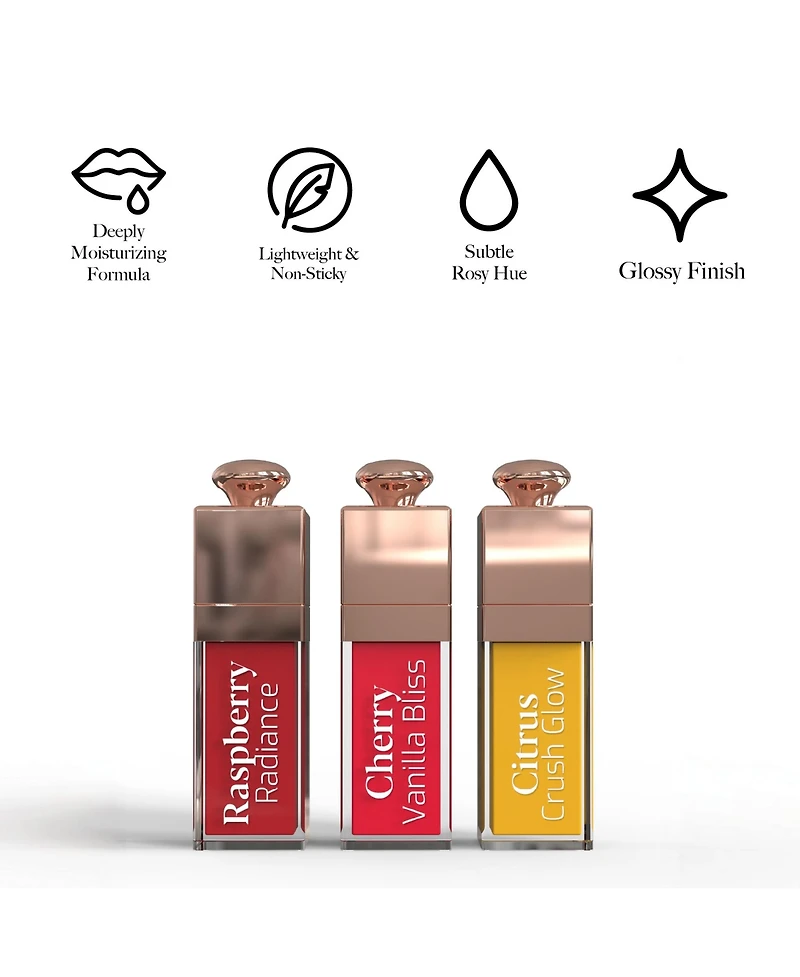 Pursonic Ultimate Glow Collection: Nourishing Lip Oils, Overnight Lip Mask, Anti-Aging Serum Set & Hyaluronic 7-Day Treatment