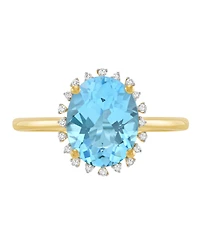 Macy's Citrine (2-1/5 ct. t.w.) & Diamond Accent Ring 10K Yellow Gold (Also Available Blue Topaz, Amethyst, Peridot, Garnet)
