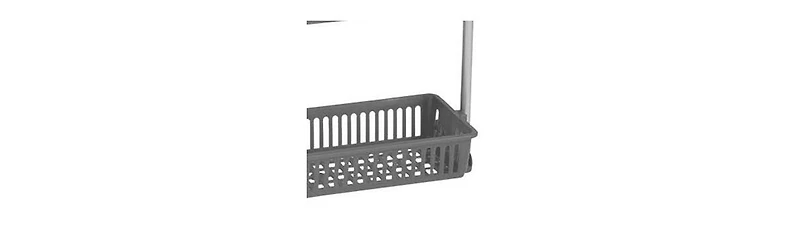 Household Essentials Over the Door Storage Rack, 6 Basket Door Organizer, Great for Use in Pantry as Spice Rack, Gray