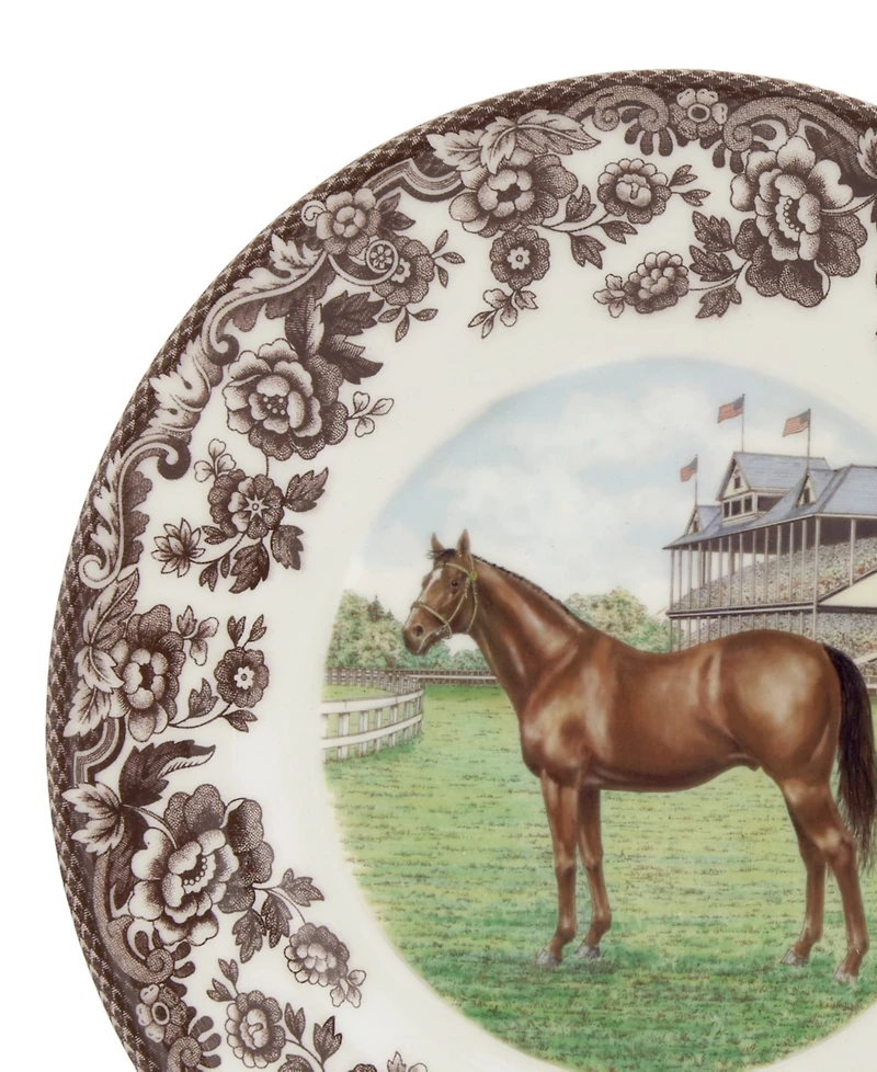 Spode Woodland Thoroughbred Horse Salad Plate