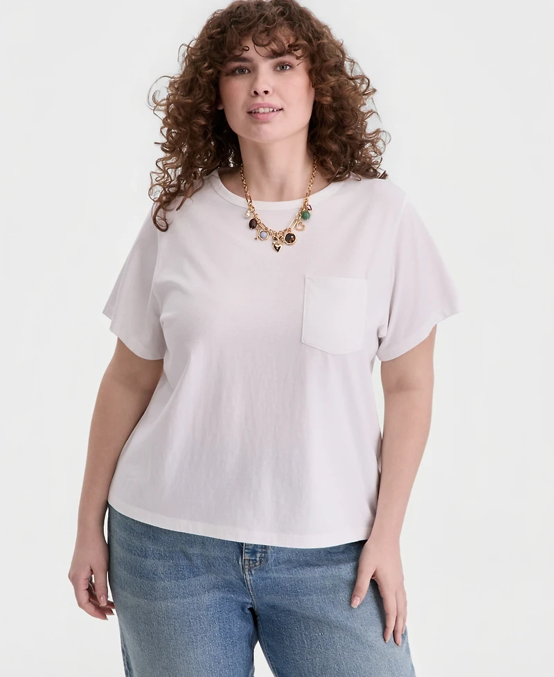 On 34th Trendy Plus Everyday Pocket T-Shirt, Macy's Exclusive
