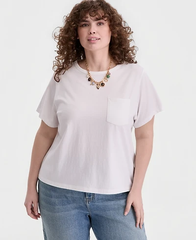 On 34th Trendy Plus Everyday Pocket T-Shirt, Macy's Exclusive
