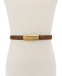 Michael Kors Bubble Plaque Leather Belt