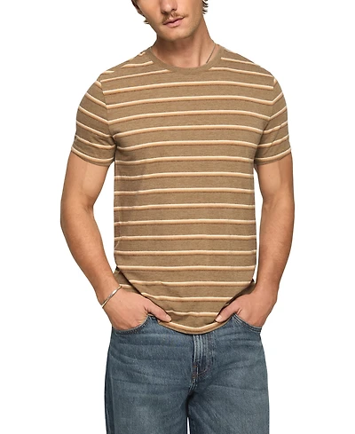 Lucky Brand Men's Venice Burnout Stripe Crew Neck T-Shirt