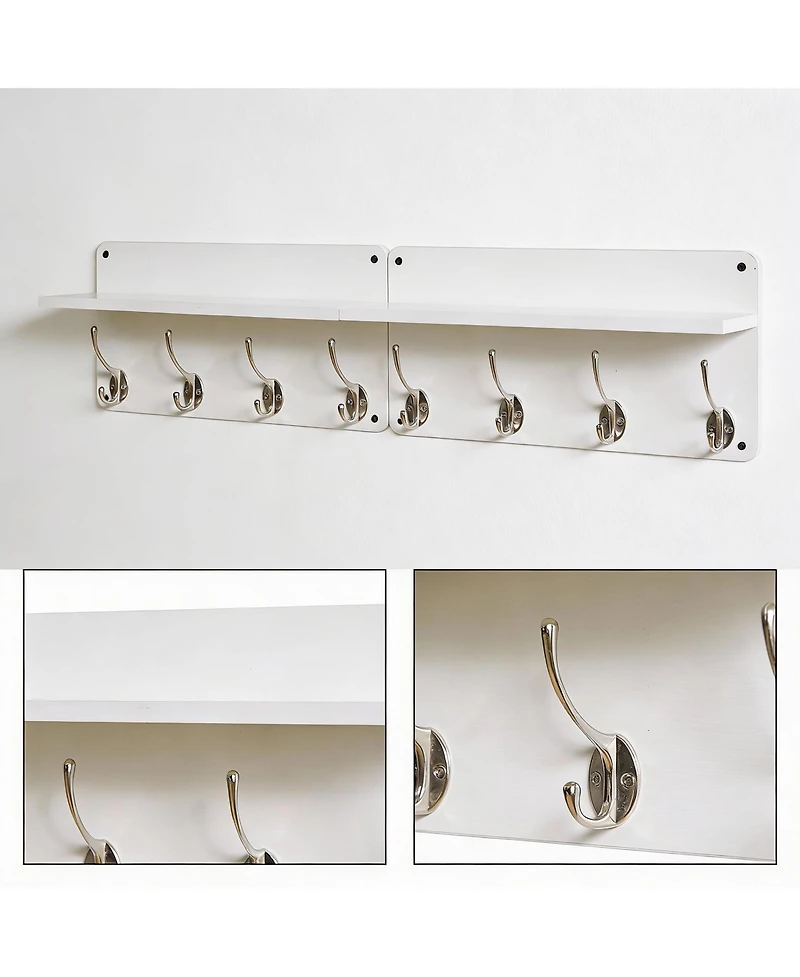 Yigii 2-Pack Wall Organizer: Stylish, Sturdy, Easy Setup, Rustic Versatile Storage