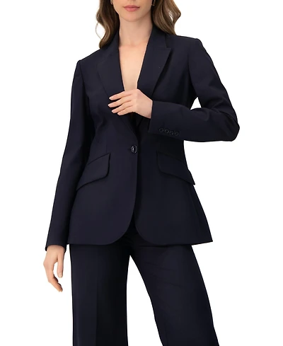Ivonne Women's Tailored One-Button Blazer