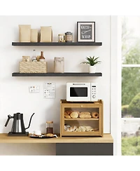 Yigii Bamboo Bread Box: Modern Design, Versatile Storage