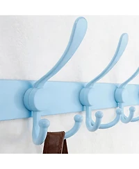 Yigii 5-Tri Stainless Steel Coat Rack, Heavy Duty, Blue, for Entryways & Bathrooms