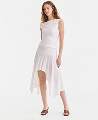 Bar Iii Women's Ruched Boat-Neck Top, Macy's Exclusive