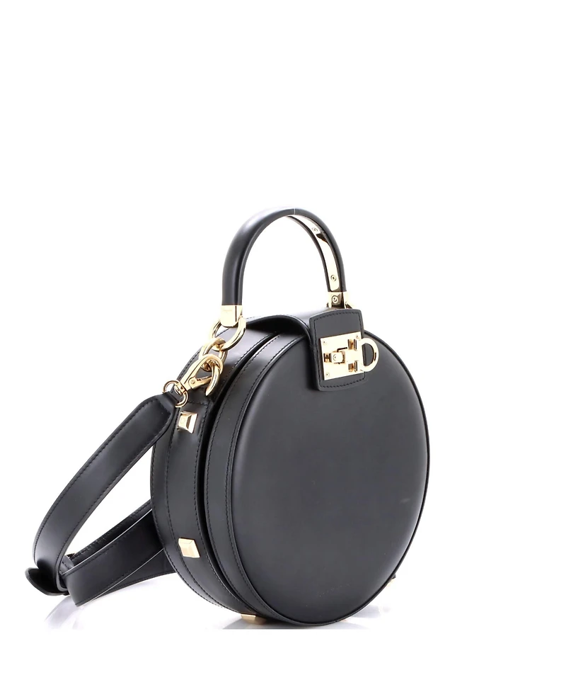 Pre-Owned Salvatore Ferragamo Mini Studio Round Bag Leather