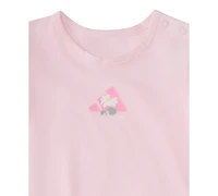 adidas Baby Girls' Short-Sleeve Graphic Shortie Romper