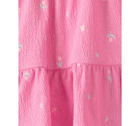 Carter's Girls' Toddler 2T-5T Floral Short-Sleeve Top and Skort, 2-Piece Set