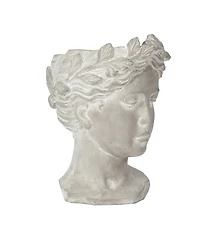 Clihome Outdoor Home Garden Decor Greek Style Cement Head Planter