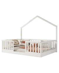 Streamdale Furniture Full Floor Bed with High Rails