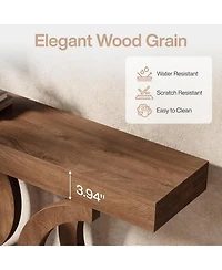 Tribesigns 43.31-Inch Farmhouse Console Table for Entryway, Unique Narrow Sofa Table Behind The Couch with Curved Legs