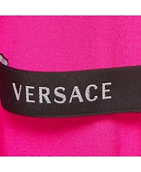 Pre-Owned Versace Women's Pink Silk Back Open Mini Dress