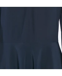 Pre-Owned Stella Mccartney Women's Navy Blue Silk Puff Sleeve Maxi Dress